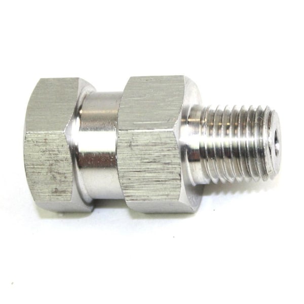Interstate Pneumatics 1/4 Inch MPT x 1/4 Inch FPT Stainless Steel Swivel Fitting - 4000 PSI PW7165 - main
